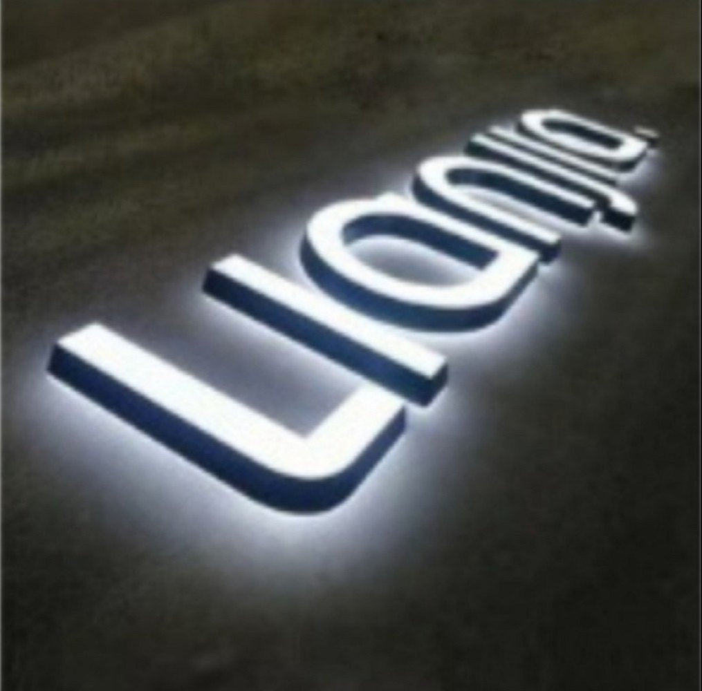 Custom LED Halo Lit Channel Letter Sign for Shops, Offices & Commercial Buildings