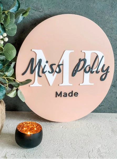 Custom Round Eyelash Extension Salon Sign with Personalized Beauty Logo
