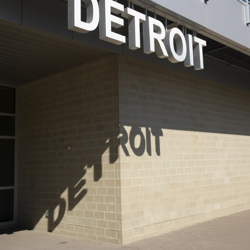 Large custom 3D channel letter sign installed on a commercial building exterior, ideal for business storefront branding and outdoor corporate signage.