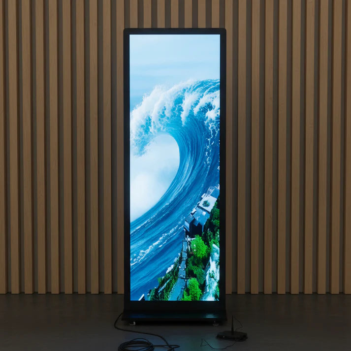 LED Digital Standee Video Display Signage for Outdoor Branding, Advertising | Digital Advertising Display Screen | Led Video Standee (for Outdoors) (Screen size - 25 x 75 inch)