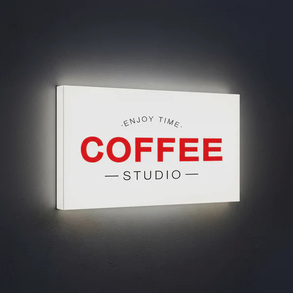 Custom Vertical LED Light Box Sign for Cafés, Restaurants & Business Entrances