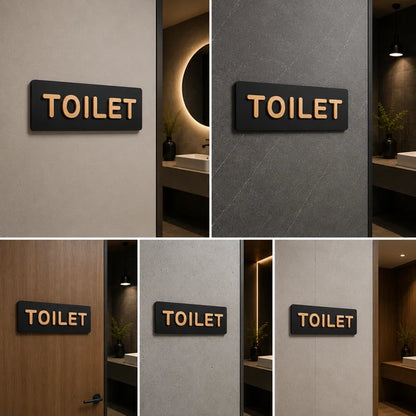 Custom LED Toilet Sign Board for Restroom, Office & Commercial Wayfinding