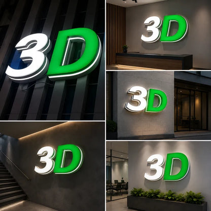 Custom 3D LED Channel Letter Sign for Modern Business Storefront Branding