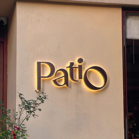 Custom Warm LED Halo Lit Channel Letter Sign for Restaurants, Cafés & Business Branding