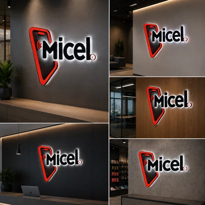 Custom LED Backlit Acrylic Logo Sign for Office, Retail & Corporate Branding