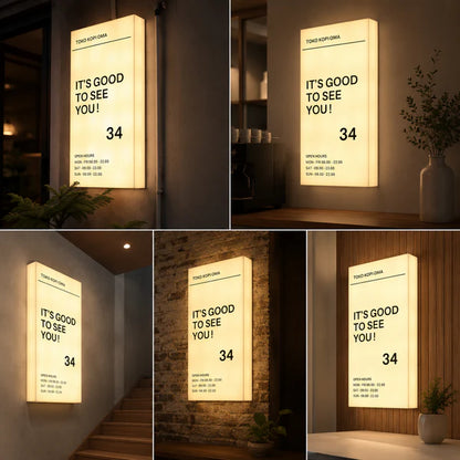 Custom Vertical LED Light Box Sign for Cafés, Restaurants & Business Entrances