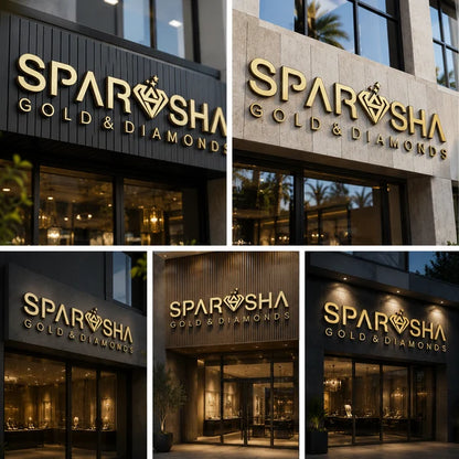 Sparsha Gold & Diamonds Custom LED Neon Sign for Premium Jewelry Showrooms