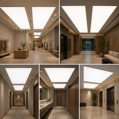 Premium LED Backlit Stretch Ceiling Panels for Commercial & Luxury Interior Spaces