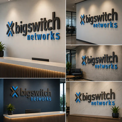 Custom 3D Acrylic Office Logo Sign for Corporate Reception Wall Branding