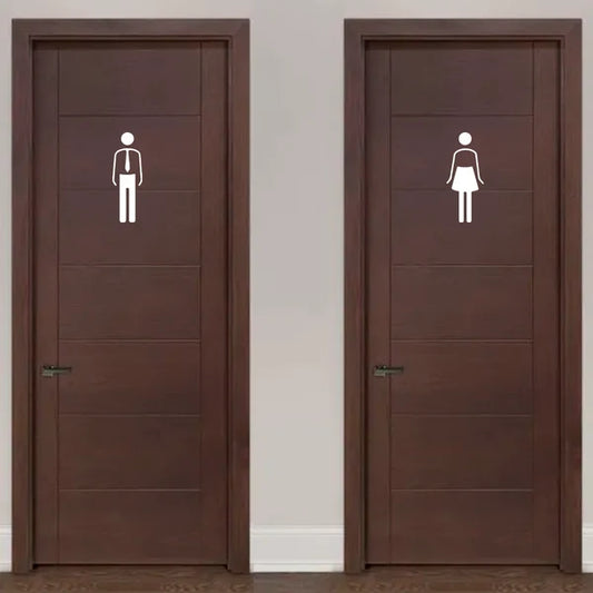 Custom restroom door neon signage for offices, hotels, restaurants, and commercial buildings.