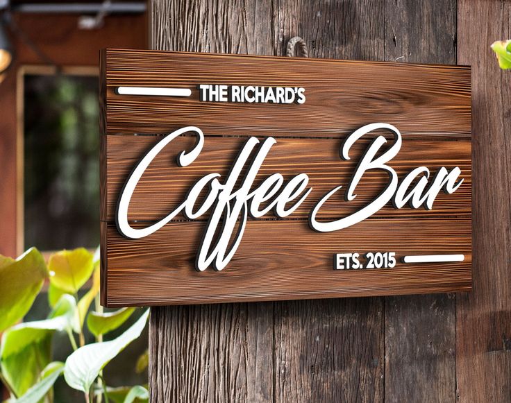 Custom Coffee Bar Round Wall Sign with Premium Layered Acrylic Coffee Cup Design