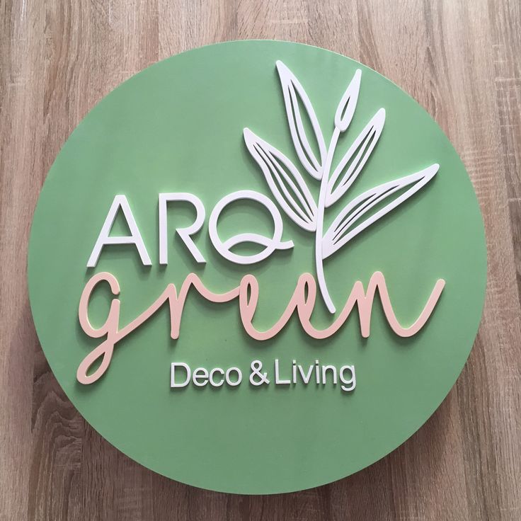 Personalized Wooden Baby Name Sign with Floral Acrylic Lettering and Round Design