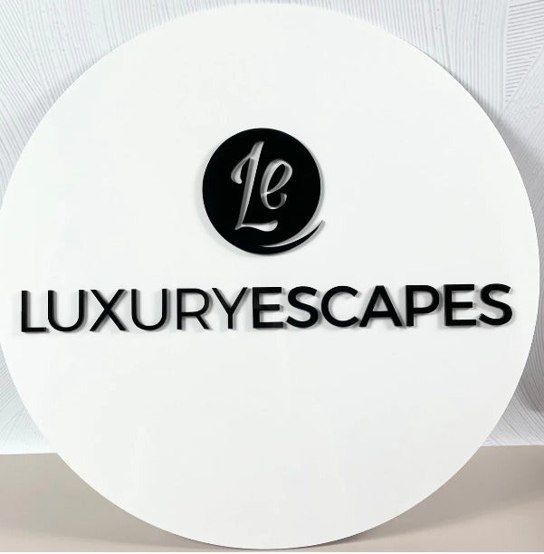 Custom LED Backlit Oval Logo Sign for Luxury Event Brand Displays
