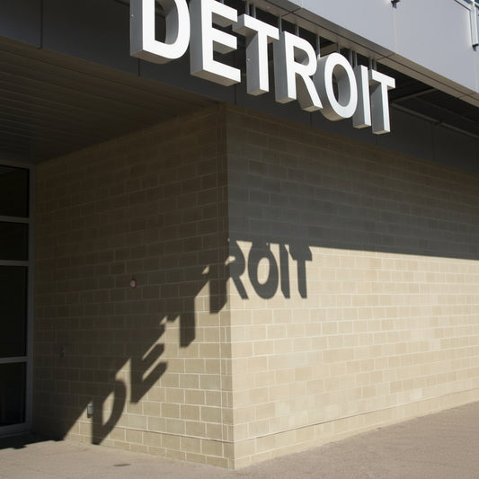 Large custom 3D channel letter sign installed on a commercial building exterior, ideal for business storefront branding and outdoor corporate signage.