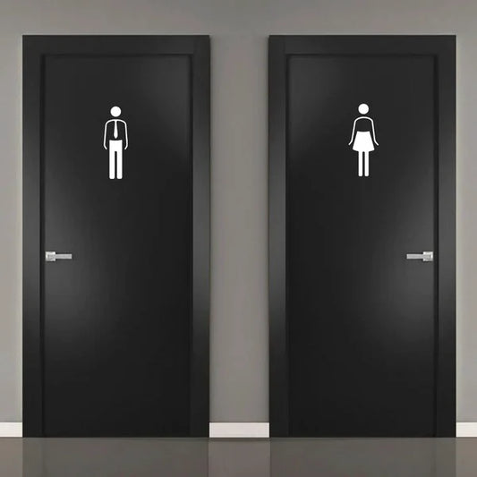 Custom restroom door neon signage for offices, hotels, restaurants, and commercial interiors.