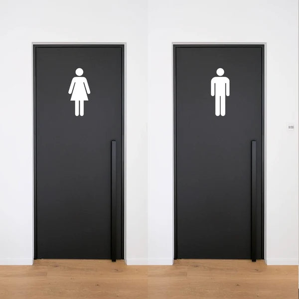 Custom restroom door neon signage for offices, hotels, restaurants, and commercial spaces.