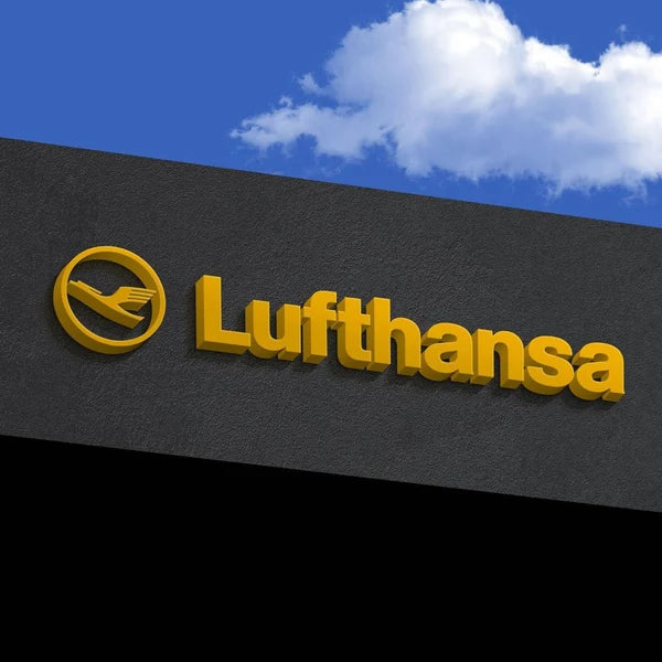 Custom outdoor metal logo signage for corporate office and business storefront branding.
