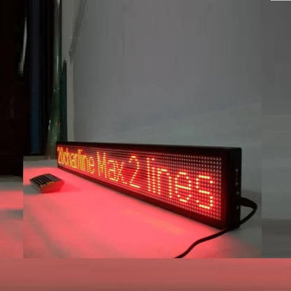 Custom LED message display board for shops, offices, restaurants, and business promotions.
