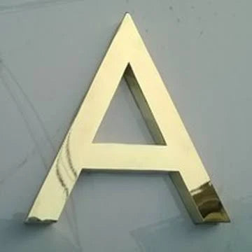 Custom Gold Finish 3D Acrylic Logo Sign for Premium Business Branding