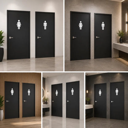 Minimalist Men & Women Restroom Door Neon Signs for Commercial Interiors