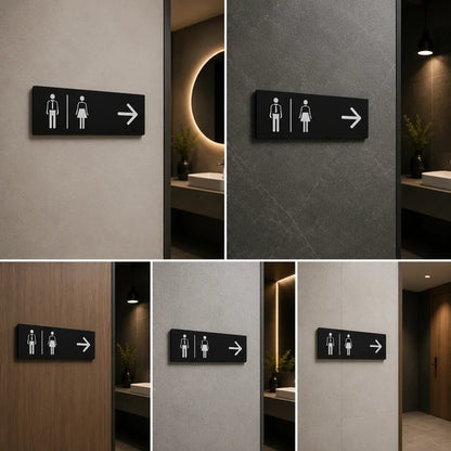 Restroom Direction Neon Sign for Offices, Restaurants & Commercial Spaces