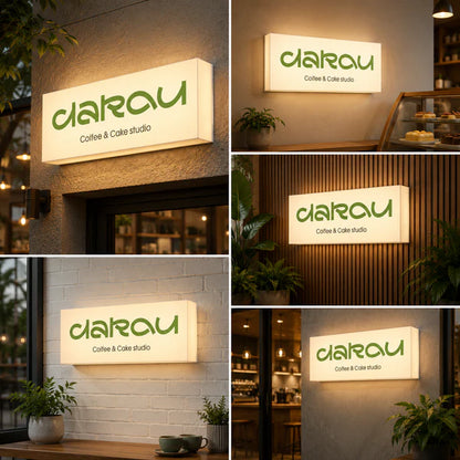 Custom Outdoor LED Light Box Sign for Cafés, Bakeries & Business Storefronts