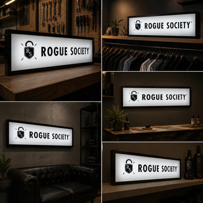 Custom LED Business Light Box Sign for Retail Stores, Offices & Commercial Spaces