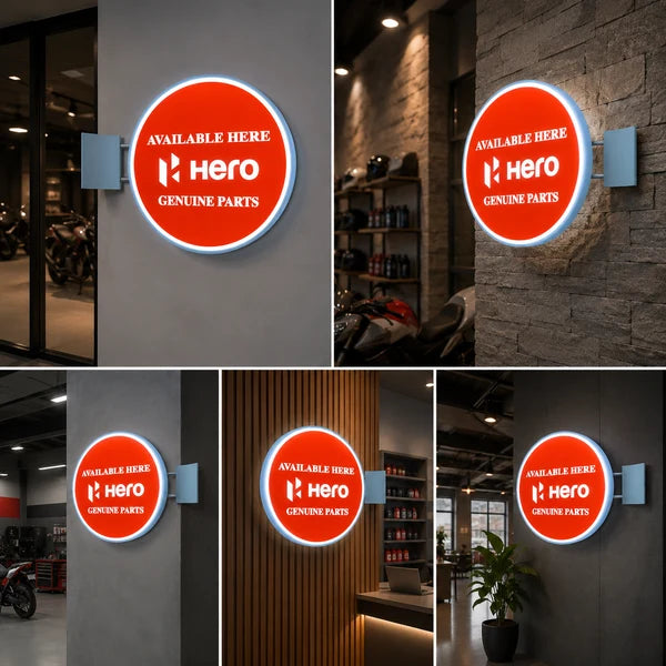 Custom Hero Genuine Parts LED Sign Board for Auto Shops & Dealerships