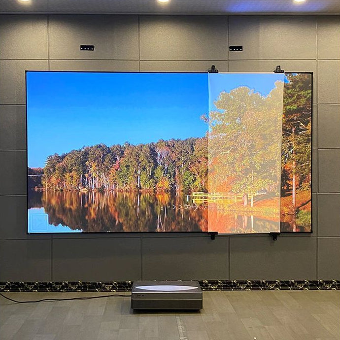 indoor LED display vs projector comparison high brightness clear image quality