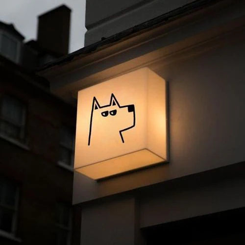 Cafe Projecting Light Box Sign | LED Coffee Shop Blade Signage | Outdoor Backlit
