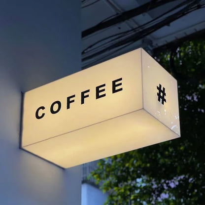 Custom Vertical LED Light Box Sign for Cafés, Restaurants & Business Entrances