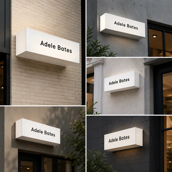 Custom Projecting Lightbox Sign for Storefront and Business Entrance Branding