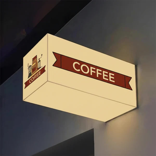 Custom Vertical LED Light Box Sign for Cafés, Bakeries & Retail Stores