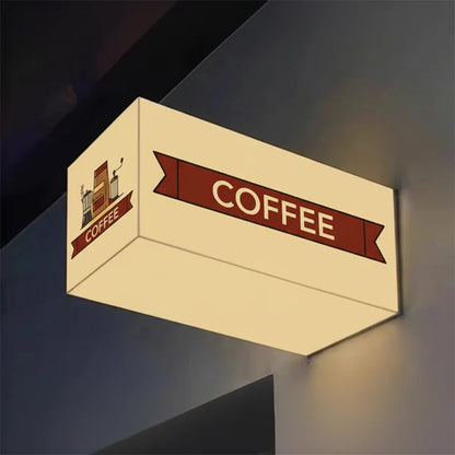 Custom Vertical LED Light Box Sign for Cafés, Bakeries & Retail Stores