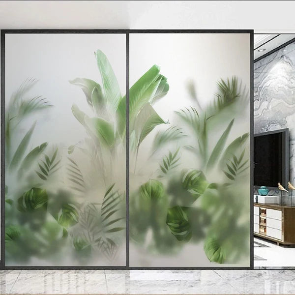 Premium Geometric Frosted Glass Film for Office Partitions, Doors & Glass Walls