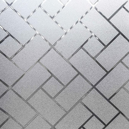 Premium Geometric Frosted Glass Film for Office Partitions, Doors & Glass Walls