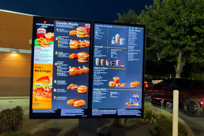 Restaurant Digital Menu Board System | Wall Mounted Digital Advertising Display Screen