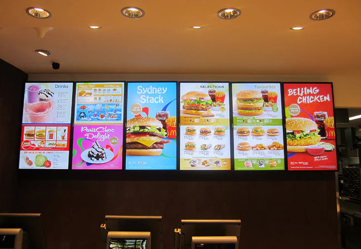 Digital Menu Board Display Screen | Wall Mounted Digital Advertising Display Screen