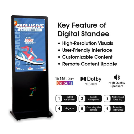 Portable Digital Advertising Display Screen | LED Digital Signage Standee Advertising Display