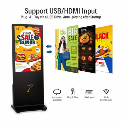 Portable Digital Advertising Display Screen | LED Digital Signage Standee Advertising Display
